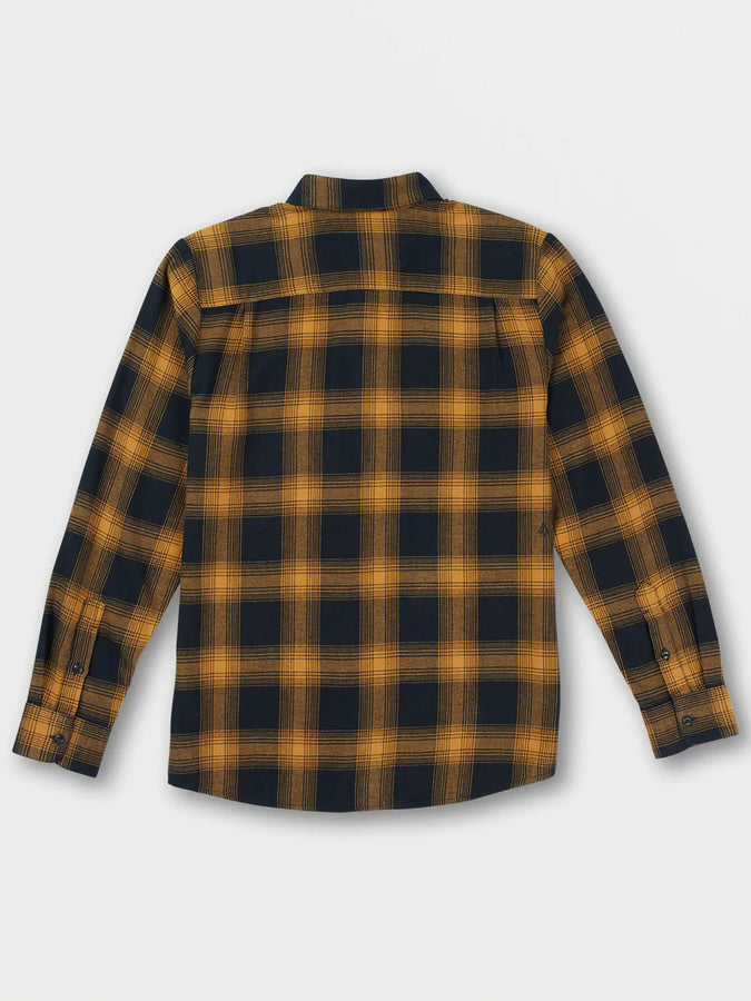 Volcom Spring 2023 Netastone Flannel Long Sleeve Buttondown Shirt | RINSED BLACK (RIB)