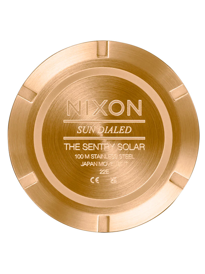 Nixon Sentry Solar Stainless Steel Watch | ALL GOLD/BLACK (510)