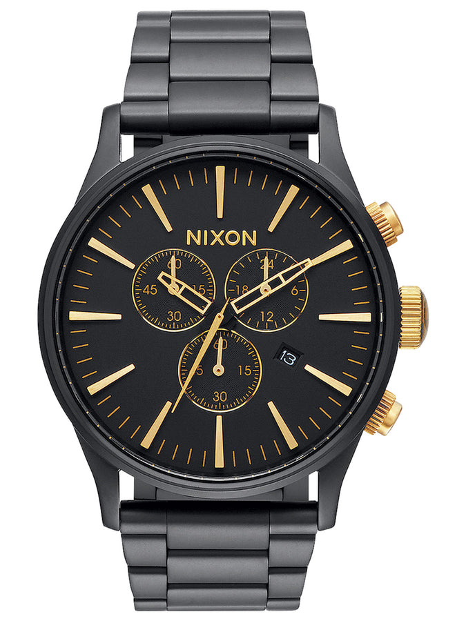 Nixon Sentry Chrono Watch | MATTE BLACK/GOLD (1041)
