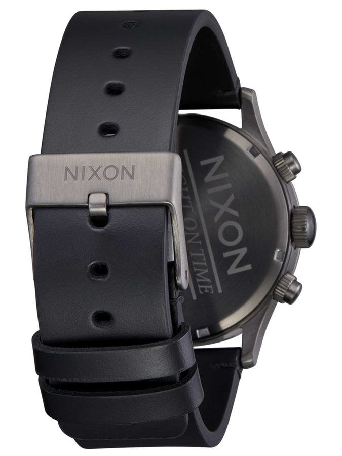 Nixon Sentry Chrono Leather Watch | GUNMETAL/BLACK (680)