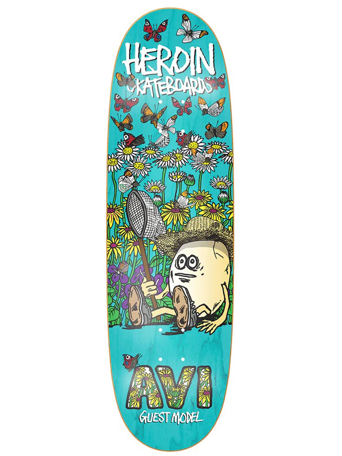 Heroin Avi Guest Egg 8.88 Old School Skateboard Deck