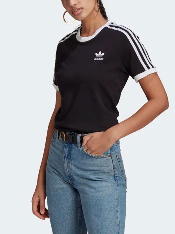 Adidas Spring 2022 Classics 3 Stripes T-Shirt | BLACK