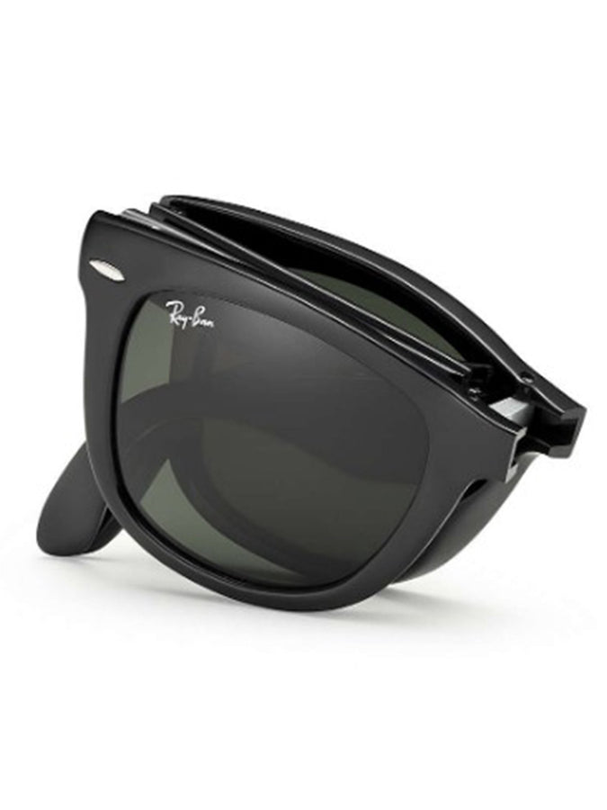 Ray-Ban Wayfarer Folding Sunglasses | BLACK/GREEN CLASSIC