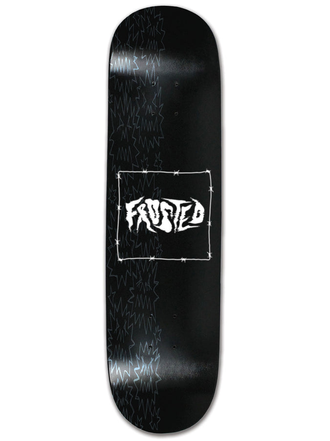 Frosted Skateboards Barbed Wire 8.5 Skateboard Deck | BLACK