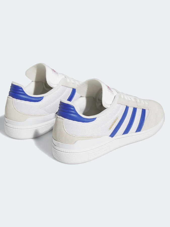 Adidas Spring 2023 Busenitz White Lucid Blue Gold Shoes | CRYS WHT/SEMI LCD BLU/GLD