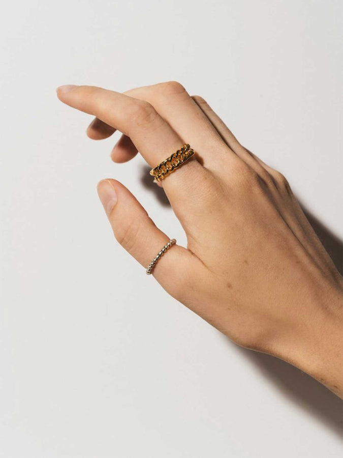 Sarahsilver Chain Gold Ring | GOLD