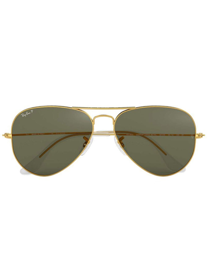 Ray-Ban Aviator Polarized Sunglasses | GOLD/GREEN CLASSIC POL