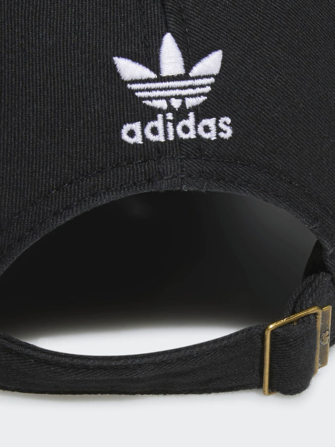 Adidas Relaxed Strapback Hat | BLACK/WHITE