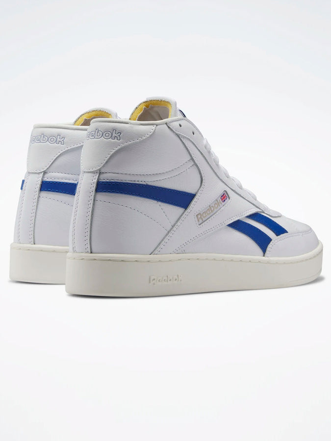 Reebok Spring 2023 Club C 85 Form Hi White/Chalk/Blue Shoes | FTW WHITE/CHALK/BLUE