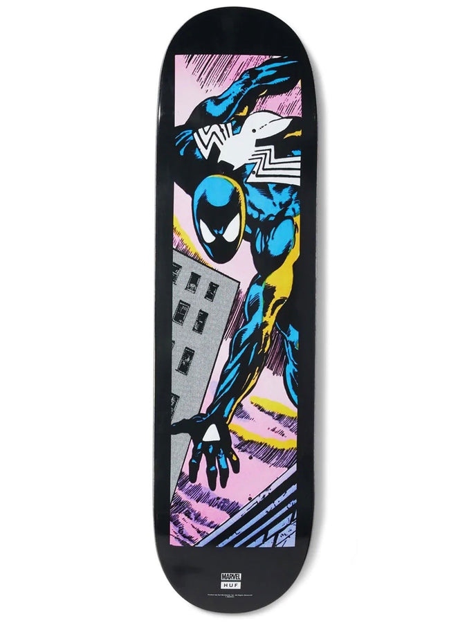 Huf x Marvel Spiderman Darkslide 8.25 Skateboard Deck | BLACK