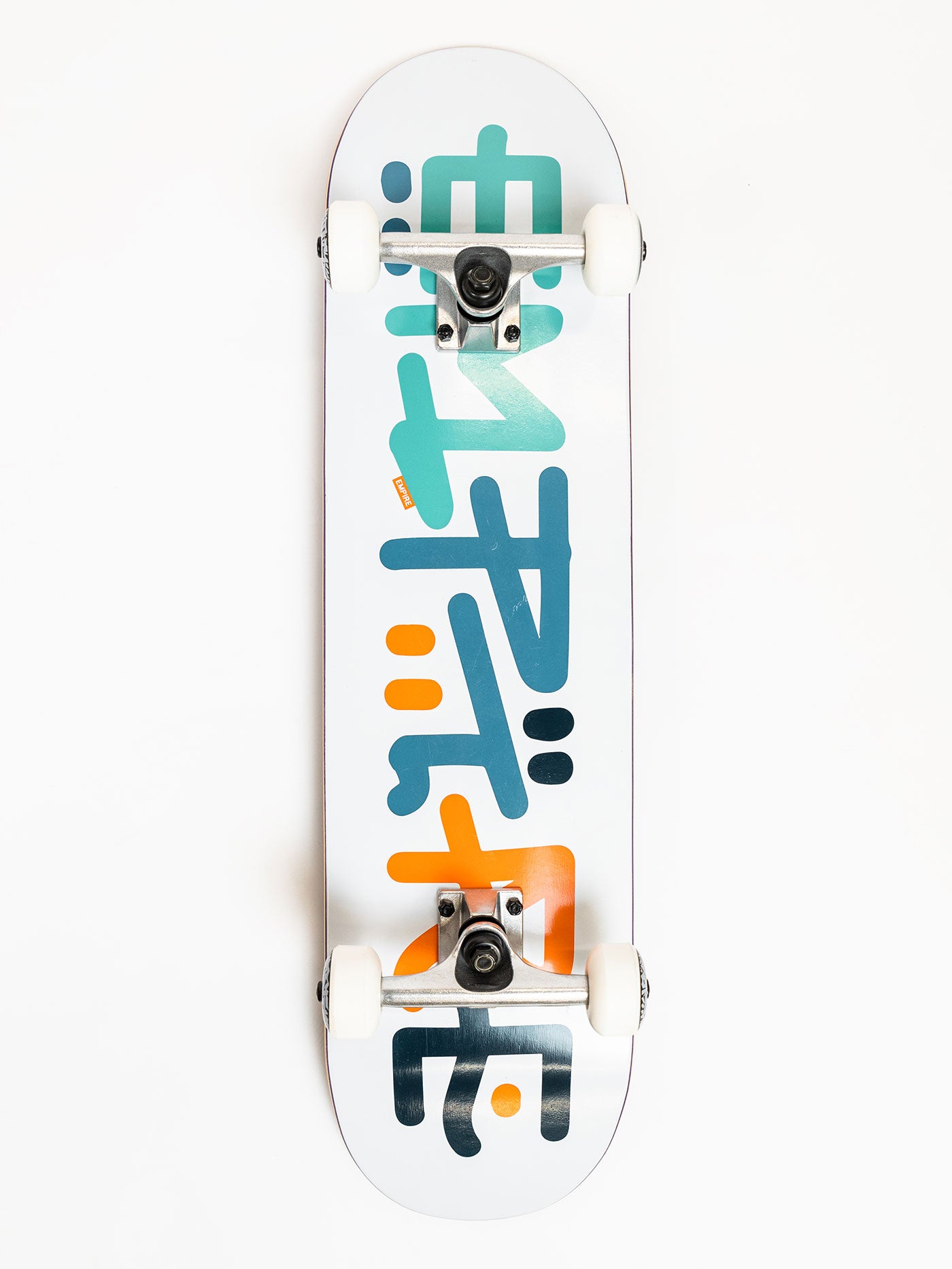 Empire Letters White 7.75 Complete Skateboard