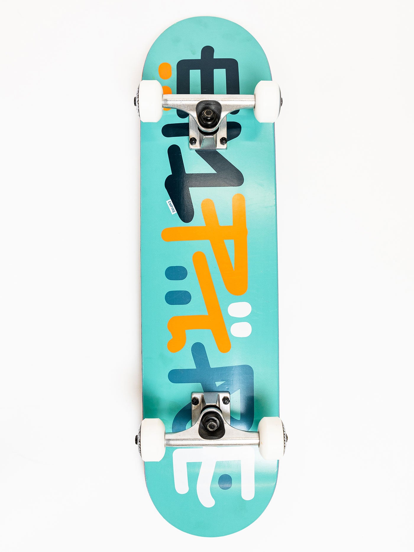 Empire Letters Turquoise 7.625 Complete Skateboard