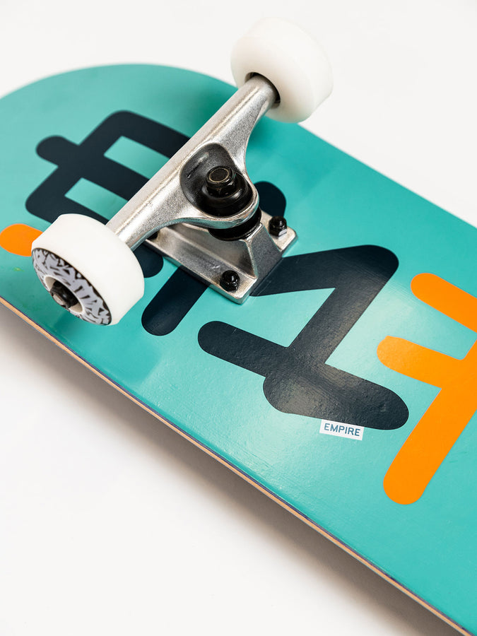 Empire Letters Turquoise 7.625 Complete Skateboard | TURQUOISE