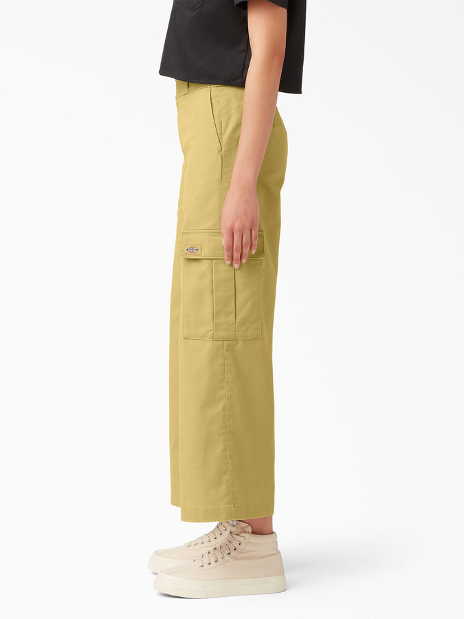 Dickies Spring 2023 Twill Crop Cargo Pants | STONEWASHED MIL GRN (S2M)