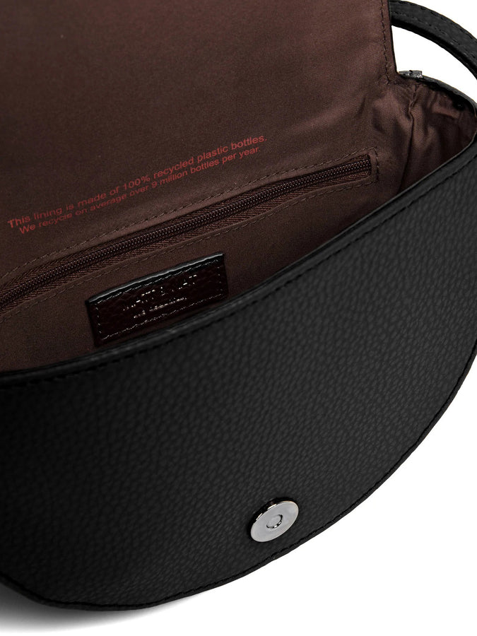 Matt & Nat Twill Saddle Purity Collection Handbag | BLACK