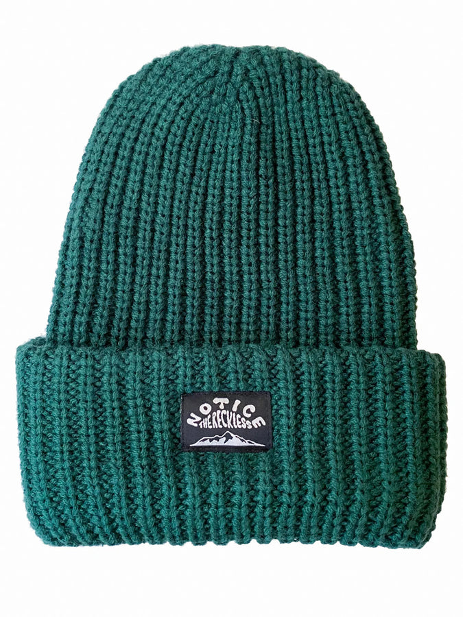 Notice The Reckless Forest Green Beanie | GREEN