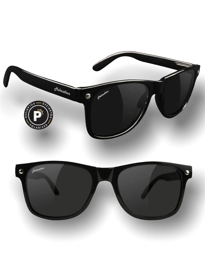 Mehrathon x Glassy The Goodsen Wayfarer Polarized Sunglasses | BLACK/BLACK