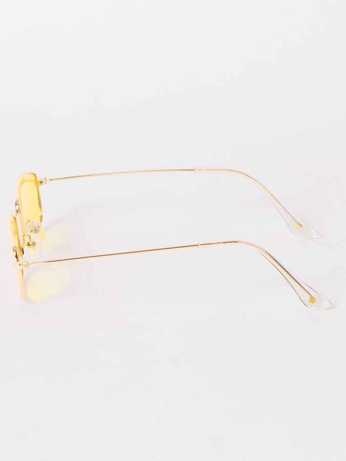 Glassy Rae Polarized Sunglasses | GOLD/YELLOW LENS