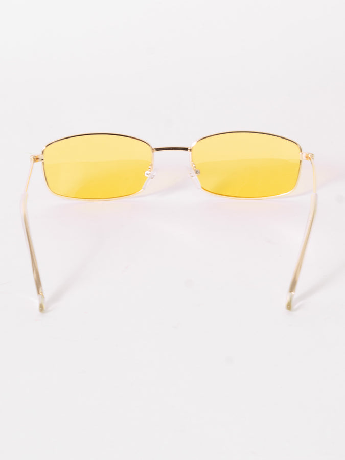 Glassy Rae Polarized Sunglasses | GOLD/YELLOW LENS