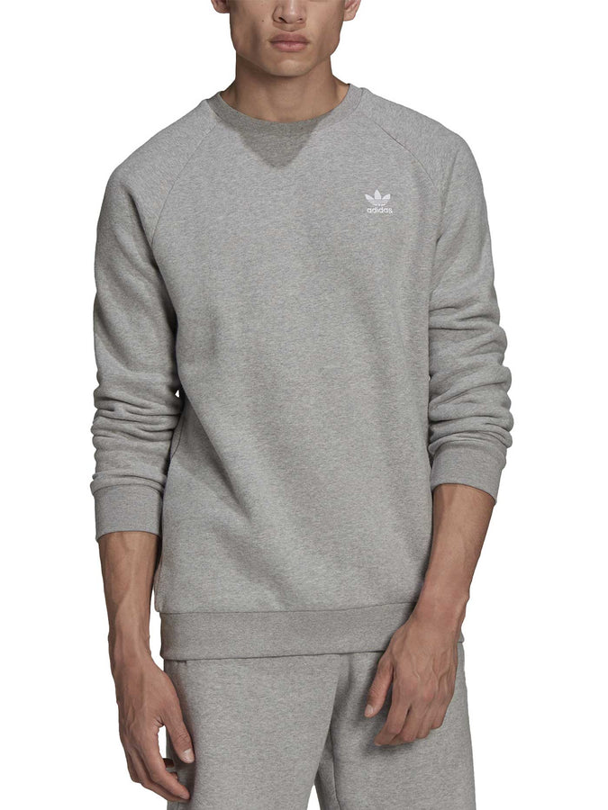 Adidas Adicolor Essentials Trefoil Crewneck Sweatshirt | MEDIUM GREY HEATHER