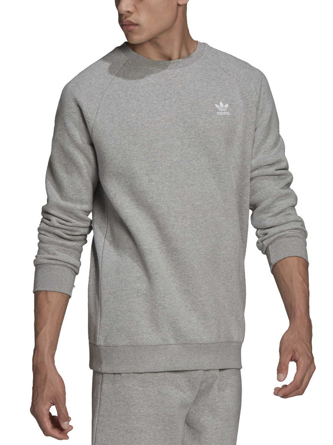 Adidas Adicolor Essentials Trefoil Crewneck Sweatshirt | MEDIUM GREY HEATHER