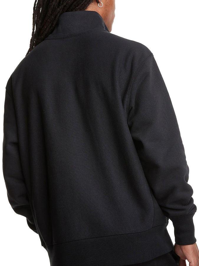 Champion Reverse Weave C Logo 1/4 Zip Sweatshirt | BLACK (003)
