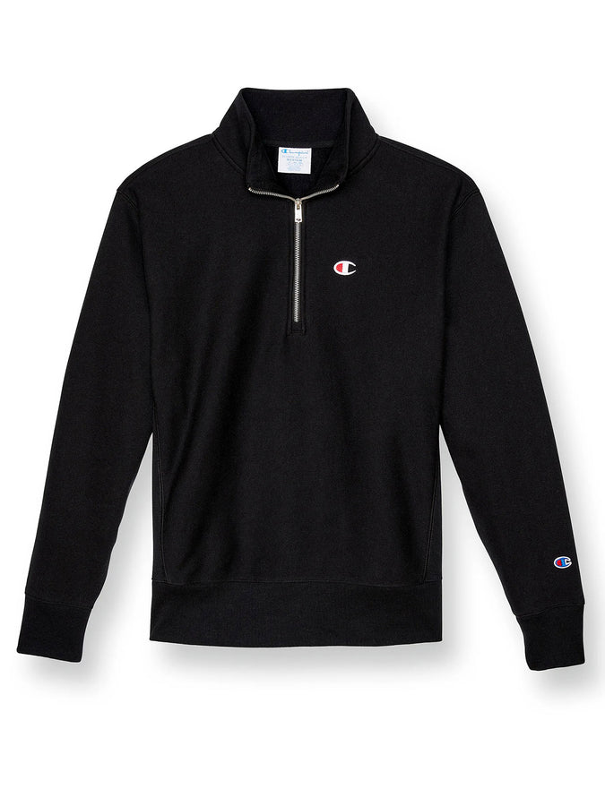 Champion Reverse Weave C Logo 1/4 Zip Sweatshirt | BLACK (003)