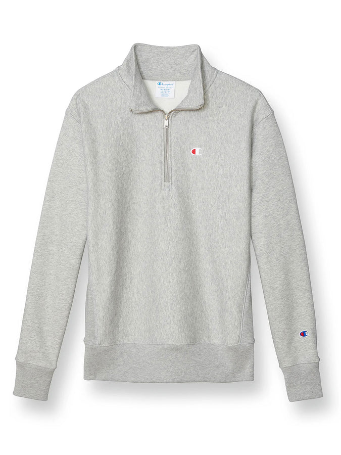 Champion Reverse Weave C Logo 1/4 Zip Sweatshirt | OXFORD GREY (806)