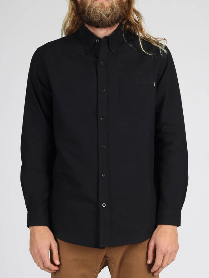 Lira Douglas Long Sleeve Buttondown Shirt | BLACK