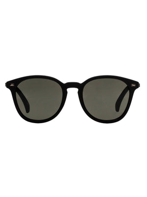 Le Specs Bandwagon Black Rubber/Khaki Mono Sunglasses