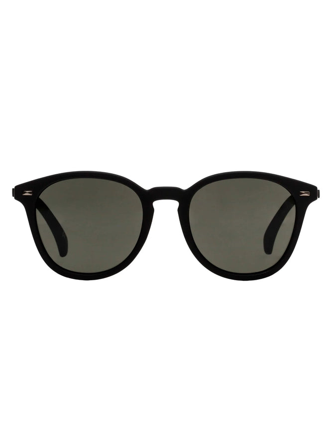 Le Specs Bandwagon Black Rubber/Khaki Mono Sunglasses | BLACK RUBBER/KHAKI MONO