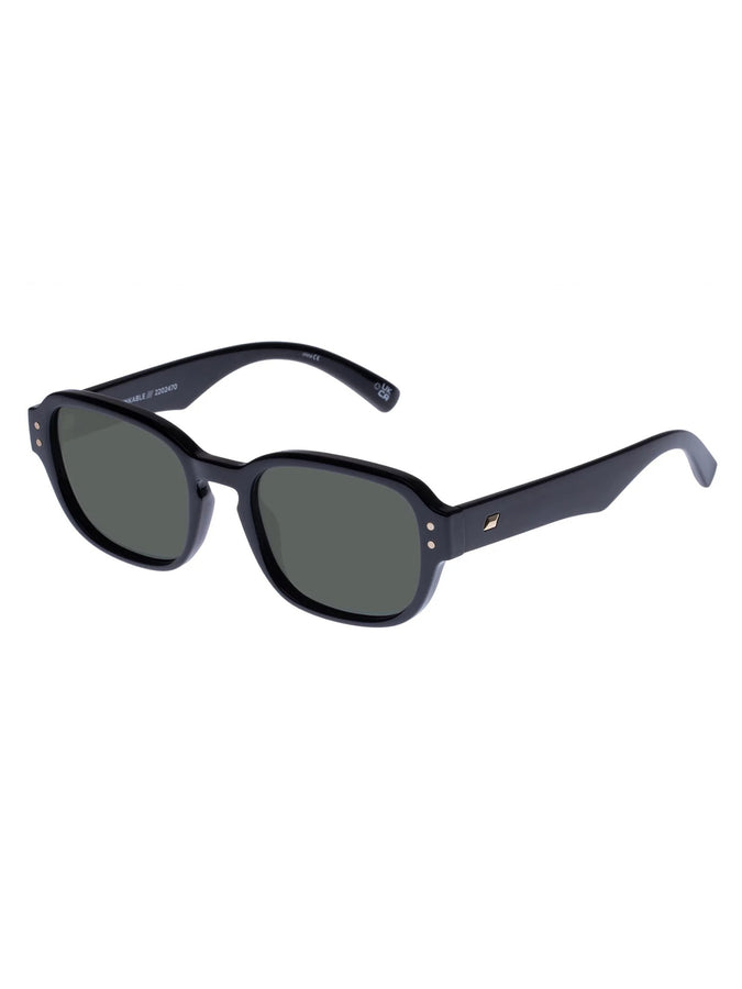 Le Specs Unthinkable Black/Green Mono Sunglasses | BLACK/GREEN MONO