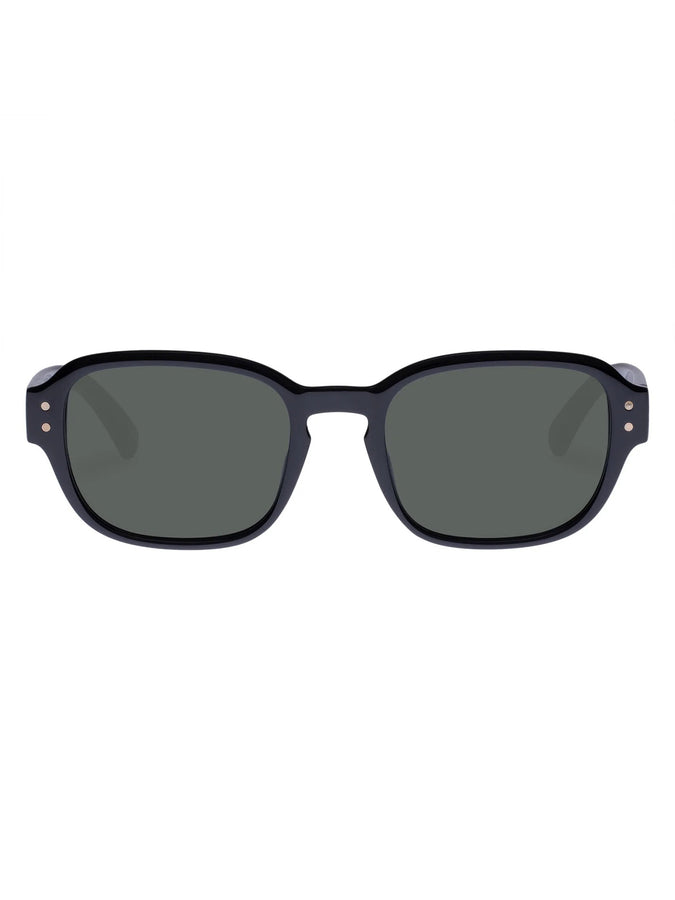 Le Specs Unthinkable Black/Green Mono Sunglasses | BLACK/GREEN MONO