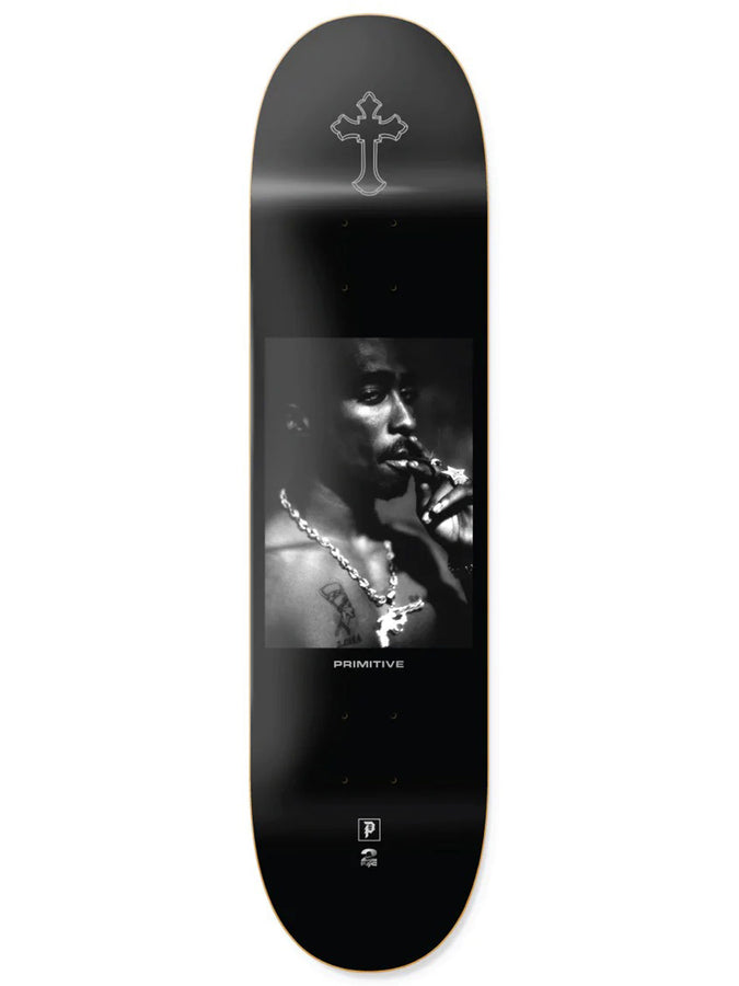 Primitive x Tupac Platinum 8.25 Skateboard Deck | BLACK