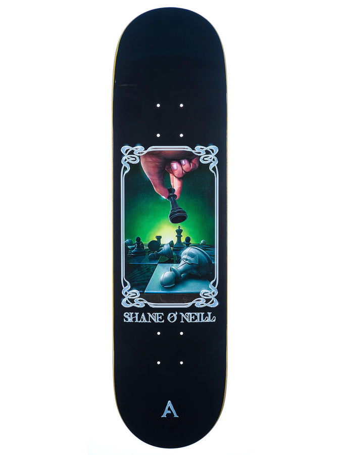 April Shane O'neill Check Mate 8.125 Skateboard Deck | BLACK