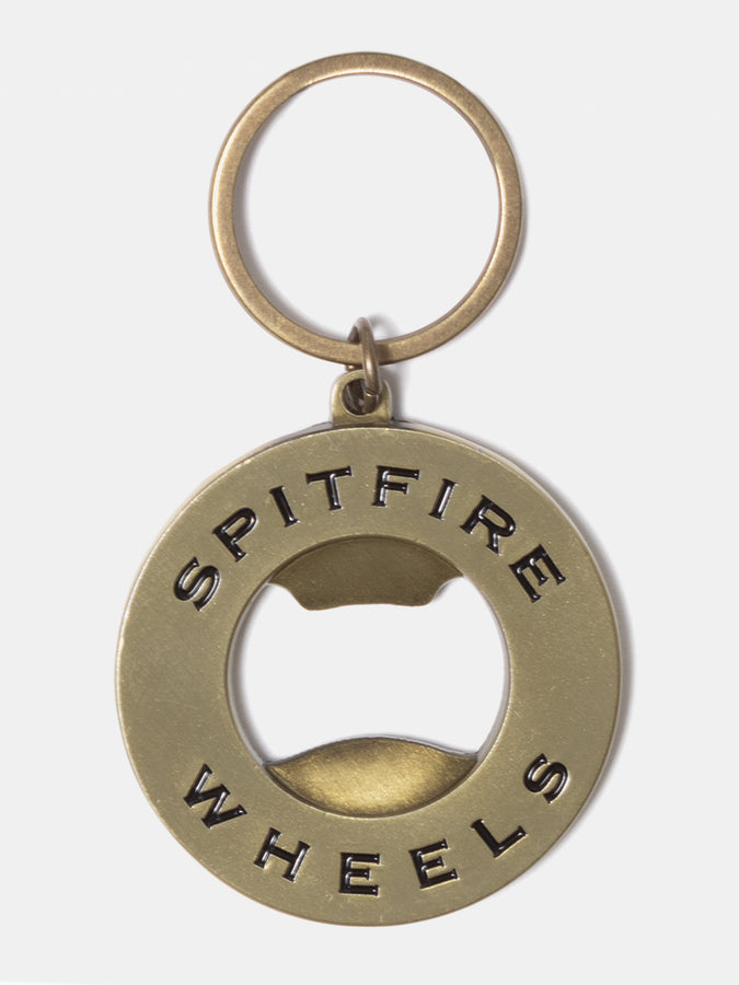 Spitfire Classic Swirl Bottle Opener Keychain | ANTIQUE BRASS/BLACK