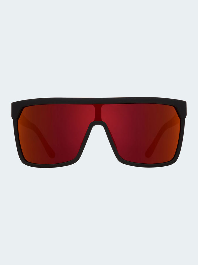 Spy Flynn Soft Matte Black Red Sunglasses | MAT BLK RED/GRY GRN/RED
