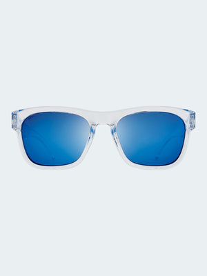 Spy Crossway Translucent Light Blue Gray Navy Sunglasses
