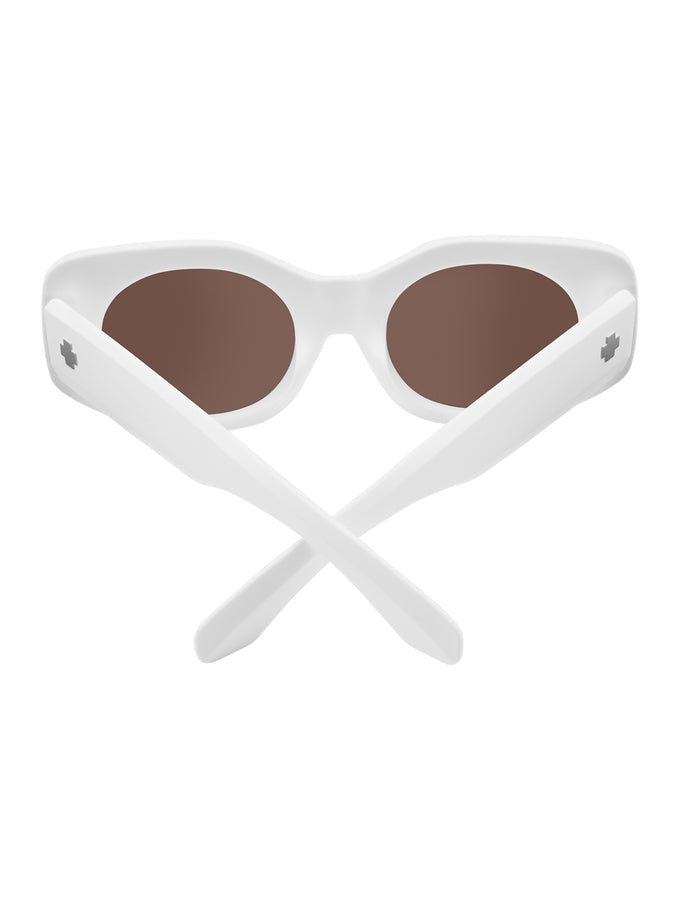 Spy Hangout Matte White Sunglasses | MATTE WHT BRZ PLA SPE MIR