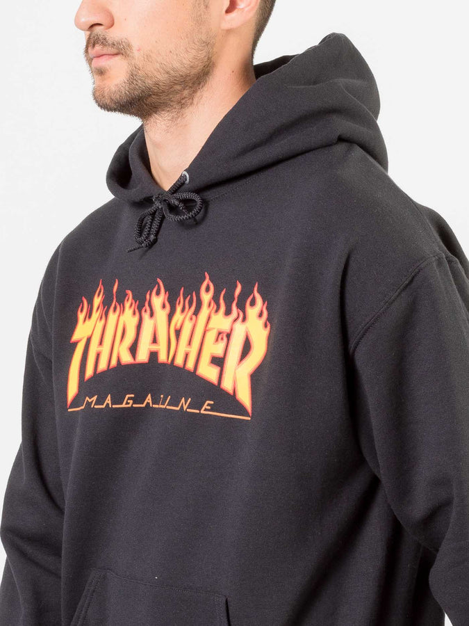 Thrasher Flame Logo Hoodie | BLACK