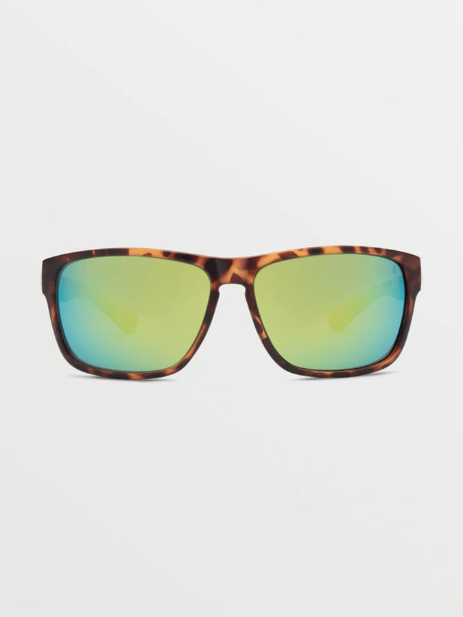 Volcom Baloney Matte Tort/Green Polar Sunglasses | MATTE TORT/GREEN POLAR