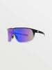 Volcom Macho Matte Black Clear/Gray Blue Mirror Sunglasses