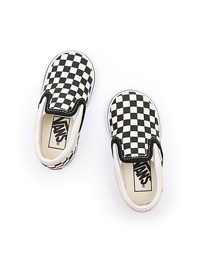 Vans Classic Checkerboard Black/White Slip On Shoes | BLK&WHT CHECKER/WHT (BWW)