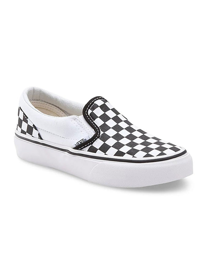 Vans Classic Checkerboard Black True White Slip On Shoes | CHK BLK/TRUE WHITE (5GU)