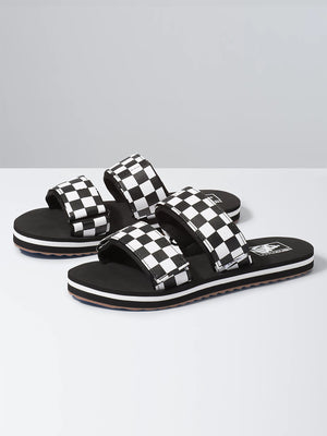 vans cayucas slide black marshmallow