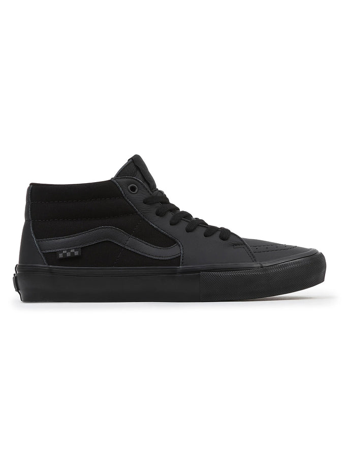 Vans Holiday 2022 Skate Grosso Mid Black/Black Shoes | BLACK/BLACK (BKA)