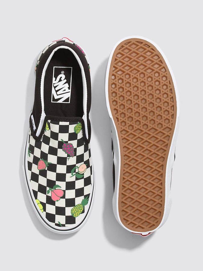 Vans Summer 2023 Classic Slip-On Black/White Shoes | BLACK/WHITE (MCG)