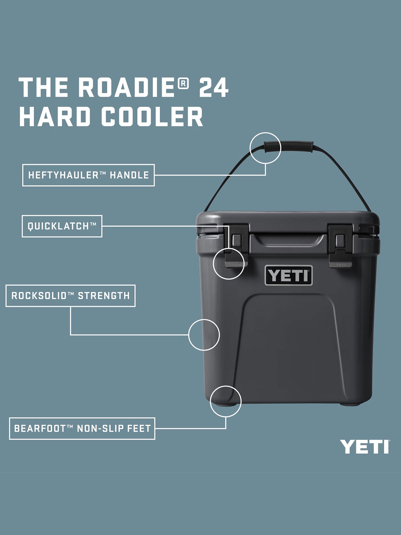 Yeti Roadie 24 Hard Nordic Purple Cooler