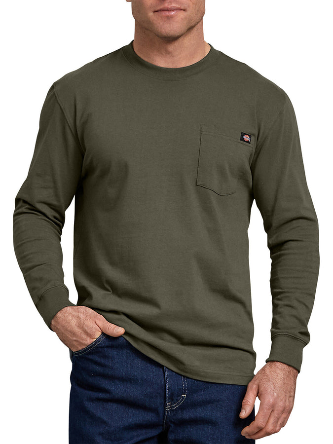 Dickies Heavyweight Pocket Long Sleeve T-Shirt | MOSS GREEN (MS)