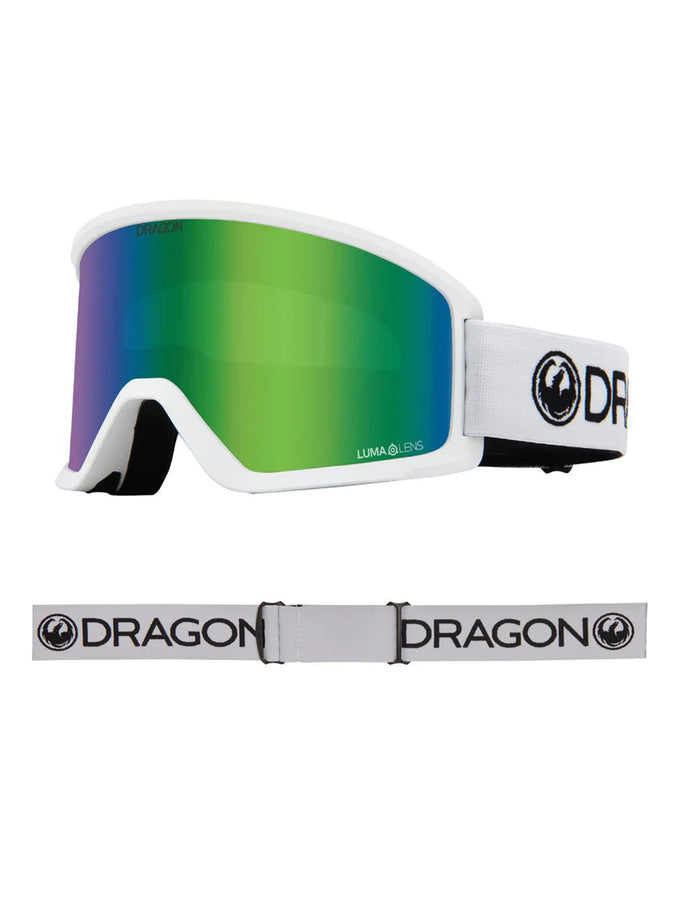 Dragon DX3 OTG Snowboard Goggle 2023 | WHITE/GREEN ION